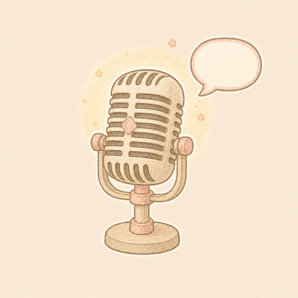 방송·진행 활동을 나타내는 그림